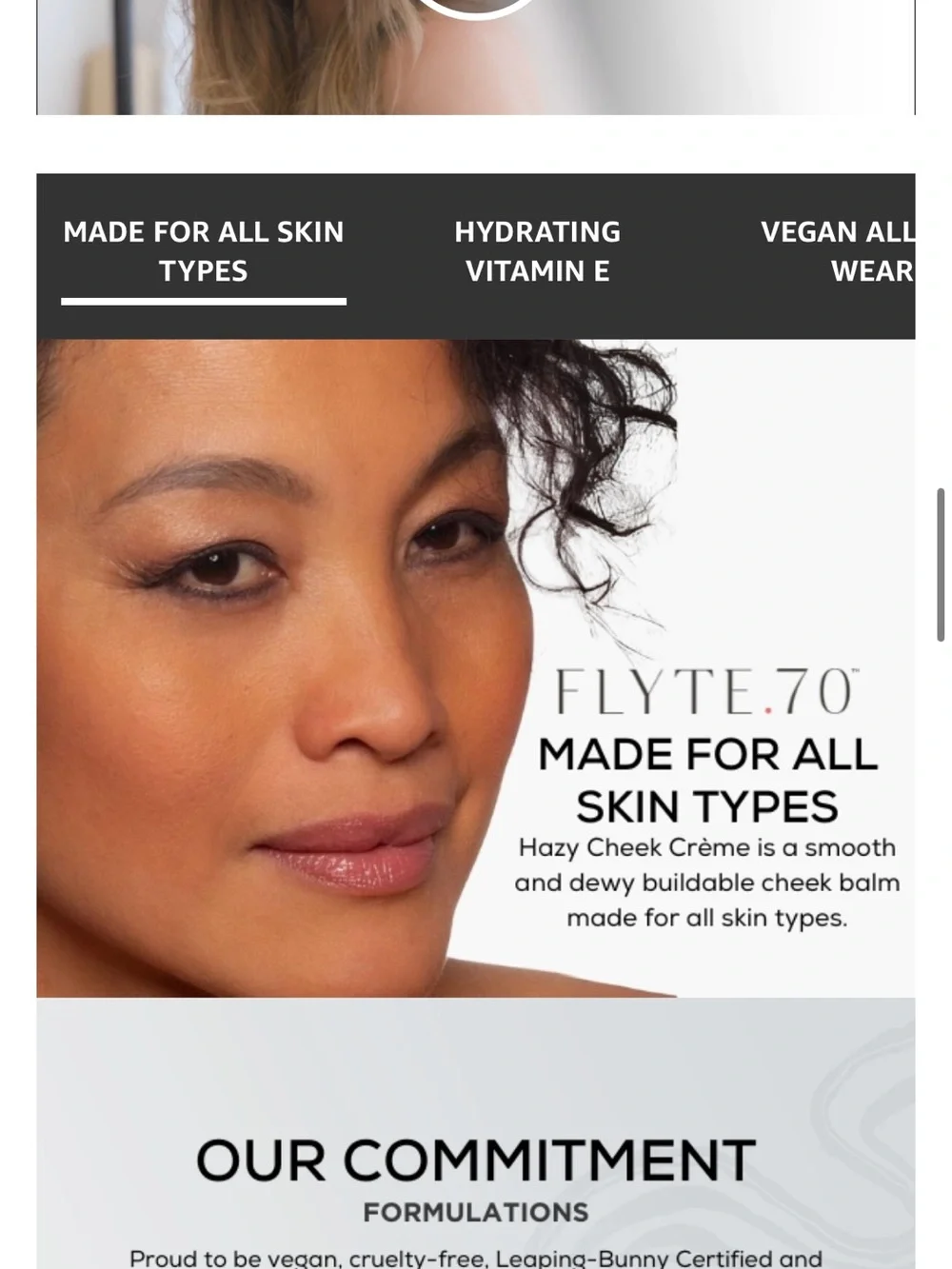 Flyte.70 Hazycheek cream blush. NWT